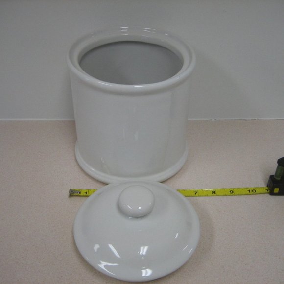 VINTAGE Ceramic White Canister Storage - Picture 2 of 4